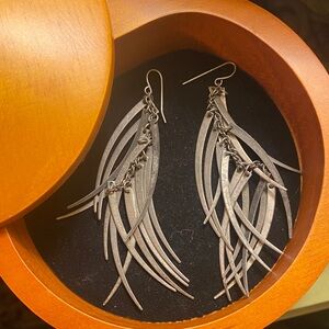 Elegant Silver METAL Dangle Earrings